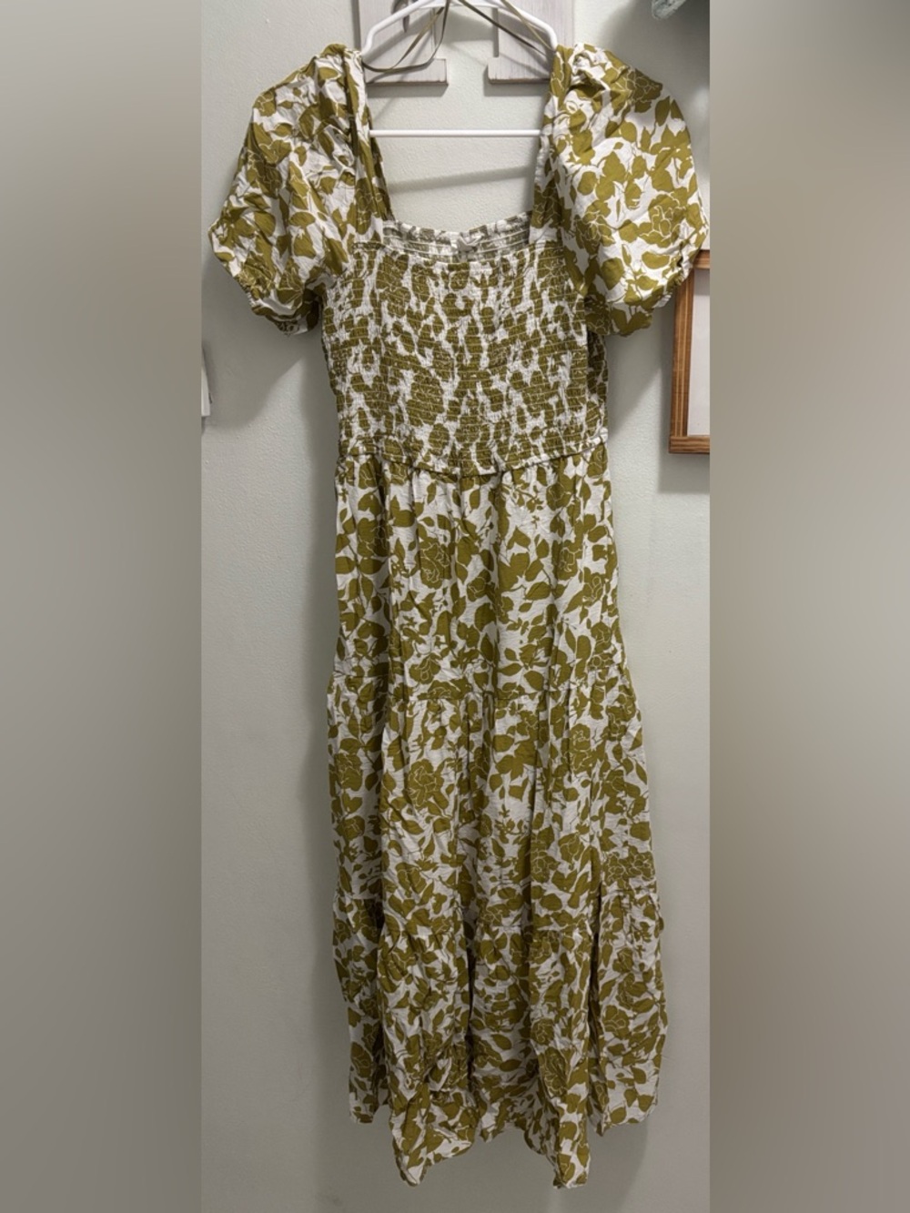 Olive Floral Maxi Dress